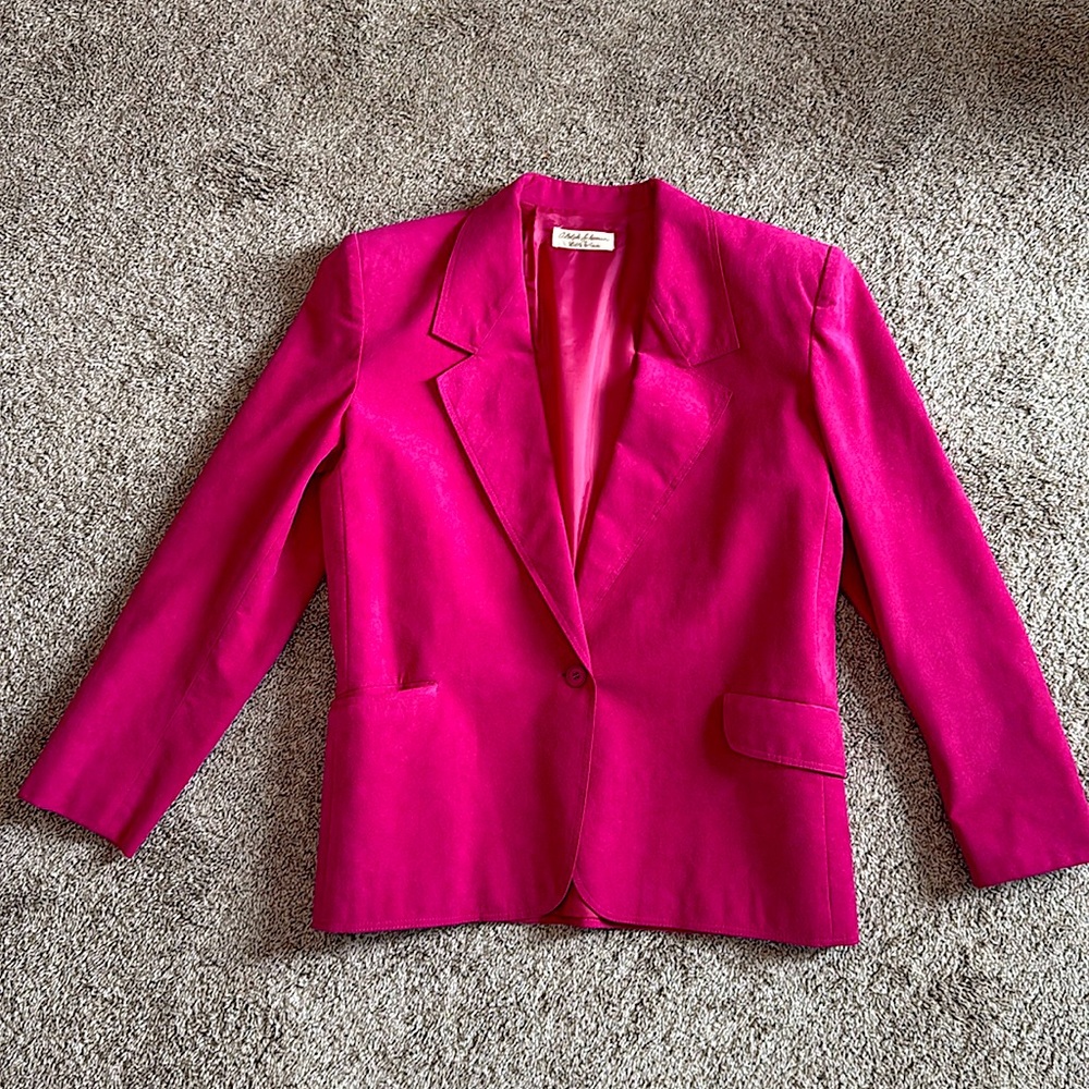 PINK SUEDE ADOLPH SCHUMAN for LILLI ANN JACKET💕